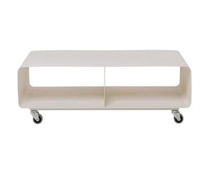 KARE Design Lowboard Lounge M, Crema, Metal, Moderno, Estante Enrollable, Ahorro de Espacio, decoración de habitación, decoración del hogar para Sala de Estar, Dormitorio, 90 x 30 x 42 cm (Alto x