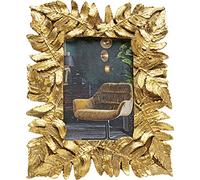 Kare Design, Marco de fotos, Oro, Hojas doradas, Hecho a mano, Óptimo, Hojas doradas, Decorativo, Estilo moderno, Boho, Casa de campo, Oficina, Salón, Dormitorio, Comedor, 24 x 20 x 3 cm (A/A/P)