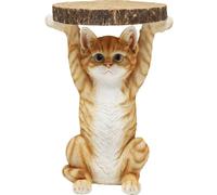Kare Design mesa auxiliar Animal Ms Cat, multicolor, 33cm diámetro, mesa auxiliar, motivo gato, redonda, motivo animal, 52 x 35 x 33 cm (h/w/d)