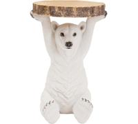 KARE Design Mesa Animal Orso Polare, 53 x 37 x 37 cm, Polyrésine, Blanco, Groß