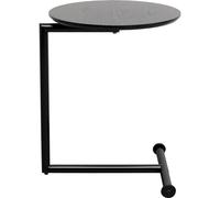 Kare Design Mesa Auxiliar Easy Living, Negro, Madera, Acero, Redonda Diametro 46cm, Moderno, Elegante, Mesa de Centro, Mesita de Noche, Decorativa, Decoración para Salón