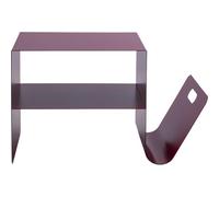 Kare Design Mesa Auxiliar Lounge News, Rosa, 65x37x42 cm, Diseno Minimalista, revistero, Acero, Estilo Industrial, Moderno, salón