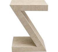 Kare Design Mesa Auxiliar Luxury Z Travertine, Beige, Aspecto Piedra, Altura 60cm, Moderno, Elegante, Mesa de Centro, Mesita de Noche, Decorativa, Decoración para Salón