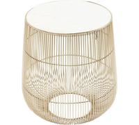 Kare Design Mesa auxiliar mármol y latón ø32cm