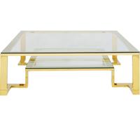 Kare 82127 - Mesa Centro Rush Oro 120 x 120 cm, Plateado