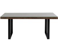 Kare Design Mesa conley 180x90cm con plato de madera reciclada mango lacada