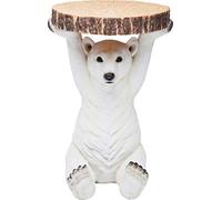 KARE Design Mesa Animal Orso Polare, 53 x 37 x 37 cm, Polyrésine, Blanco, Groß