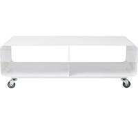 Kare Design Mueble de TV Lounge M, Blanco, Estilo Minimalista, Diseño Moderno, Funcional Espacio, Acero Pulverizado, 30 x 90 x 42 cm (A/A/P)