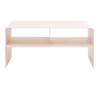 Kare Design Mueble de TV Lounge M, Crema, 90x37x44 cm, aparador, diseño Minimalista, 2 Compartimentos, Acero, Estilo Industrial, Moderno, salón