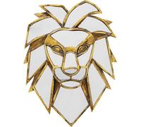 Kare Design Objeto de Pared Lion Mirror, Dorado, Dorado, Elegante, Objeto Decorativo, decoración de habitación, decoración de Pared, Accesorio, diseño de Animales, Objeto Espejo, salón, Pasillo