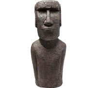 Kare Design objeto decorativo Isla de Pascua gris, cerámica, figura decorativa, accesorio, salón, decoración para estanterías o aparadores, escultura decorativa, decoración, 59x25x20 cm
