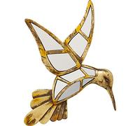 Kare Design objeto mural Bird Mirror, dorado, 27x32 cm, pájaro, decoración, accesorio, cristal, espejo, motivo colibrí, para salón, pasillo