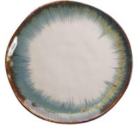 Kare Design Plato de cerámica blanco y azul D26 - Juego de 4