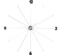 Kare Design Reloj de pared Like Umbrella Balls, cromo, 100 cm diámetro, marco vástago, movimiento cuarzo, objeto decorativo para salón, oficina en casa, Pila no Incluida, 100 x 100 x 6 cm (A/A/F)