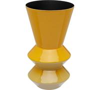 Kare Design RICI Swing, Amarillo, 35 cm de Altura, florero, jarrón Decorativo, Recipiente para Flores, jarrón de Mesa, salón