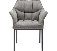 Kare Design Silla con reposabrazos tela gris