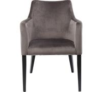 Kare Design Silla con reposabrazos terciopelo gris