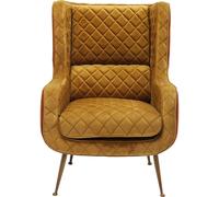 KARE Design sillón Nonna, Rojo óxido, sillón Relax de ala, Estilo retró, midcentury,103x73x85cm