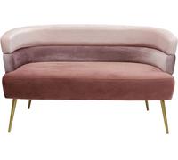 Kare Design Sofá de 2 plazas de terciopelo rosa