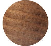 Kare Design Tablero redondo, para 3-4 personas, estilo vintage, madera de nogal, D120cm, óptimo para cocina, comedor, salón, oficina, solución elegante, ahorra espacio