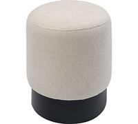 Kare Design Taburete Cherry Creme Black, Crema/Negro, Diseño Elegante, Pequeño, Taburete, Fácil de Limpiar, Altura de Asiento, Salón, Dormitorio