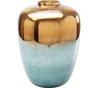 Kare Design Vasijas Decorativas Lizy Shine Multi, Dorado/Azul, Decoración, Florero, para Flores Secas, Decorativo, Salón, Comedor, 41x30x30 cm (AxLxP)