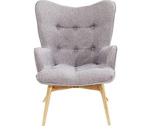 KARE Design Vicky Velvet - Sillón de salón (Estructura de Madera Oscura)