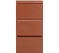 Kare Design Zapatero Caruso, Marrón, Acero, con 3 Compartimentos, Zapatero Estrecho, Alto, Organizador de Calzado, Recibidor, Pasillo, 104x50x15 cm