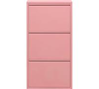 Kare Design Zapatero Caruso, Rosa, Armario de Zapatos, diseño práctico, Capacidad para 6 Pares de Zapatos, Ideal para Pasillo, Dormitorio, salón, Madera, 3 Compartimentos, 106 x 29 x 66 cm (H/B/T)
