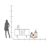 KARE Farol Giardino plata, set de 4, acero inoxidable, cristal