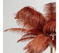KARE Feather Palm lámpara de pie plumas rojo óxido True
