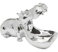 Kare Figura Decorativa de Hungry Hippo, Plata, Objeto Decorativo, diseño de Animales, 17 x 14 x 27 cm