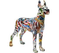 KARE Figura Decorativa de Perro cómic Maddox, Multicolor, Perro, polirresina, impresión de Transferencia de Agua, única, parcialmente Hecha a Mano, 40 x 39 x 15 cm (Alto x Ancho x Profundidad)