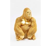 KARE Figura Decorativa, Monkey Gorilla Side Medio, Oro, 38.5 x 28 x 30 cm, Medium