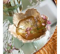 KARE Flower Bloom cuenco decorativo, crema/oro, hecho a mano