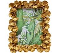 Kare Ginkgo Leaf - Marco de fotos (13 x 18 cm, de pie y horizontal, montado en la pared, pintado a mano), color dorado