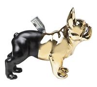 Kare Hucha de diseño de Bulldog, Dorado/Negro, depósito de Dinero en Efectivo con diseño de Animales, Caja de Ahorro, Idea de Regalo, decoración de habitación, decoración del hogar para Sala de Estar