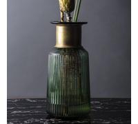 KARE Jarrón Barfly, verde, vidrio, altura 30 cm, soplado a boca
