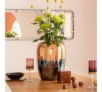 Kare Design Vasijas Decorativas Lizy Shine Multi, Dorado/Azul, Decoración, Florero, para Flores Secas, Decorativo, Salón, Comedor, 41x30x30 cm (AxLxP)