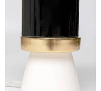 KARE Josy lámpara de mesa, blanco/negro, acero, altura 51 cm