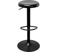 Kare Kalea - Taburete de Bar (82 x 41 x 41 cm, Estructura de Acero, Altura Regulable, Redondo), Color Negro