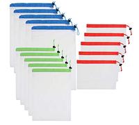 Kare & Kind 15 Bolsas Reutilizables para Verduras y Frutas Bolsas de Malla Lavables de Varios Tamaños - Basura Cero Ecológico Bolsa de Malla para Comestibles Vegetales Frutas Hogar Juguetes