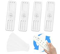 Kare & Kind 4 Soportes de Tira de alimentación autoadhesivos, sin Taladro, Bloque de extensión para Montaje en Pared, fácil de Instalar (Paquete de 4 - diseño 360)