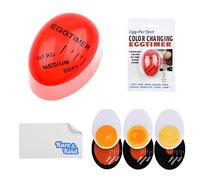 Kare & Kind Paquete de 2 Temporizadores para Cocinar Huevos Indicador Que Cambia de Color - Huevo Hervido Suave, Medio, Duro - Sensible al Calor - Ayudante Seguro y Resistente para la Cocina