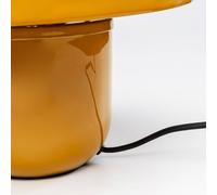 Kare Lámpara de mesa Champiñón, amarillo, acero esmaltado, altura 27 cm