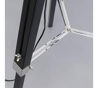 Kare Lámpara de pie Raquette, negra, textil, madera, altura 144 cm