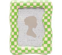 Kare Marco de fotos Checker, verde y blanco, 13 x 18 cm, marco de fotos, diseño de tablero de ajedrez