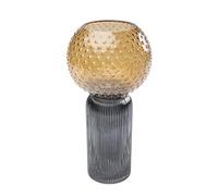 Kare Marvelous Duo Amber - Jarrón decorativo (31 cm), color gris y amarillo