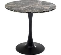 Kare Mesa de Comedor de diseño Schickeria, Color Negro, D80 cm, Aspecto de mármol, Mesa Redonda para 3 Personas, fácil Montaje, Ahorro de Espacio, diseño Moderno, Comedor, Cocina, Oficina, Mesa de