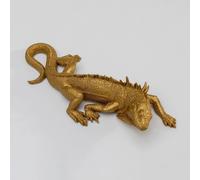KARE Objeto de pared lagarto, poliresina lacada, 31 x 11 cm, dorado